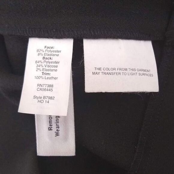 MADEWELL Women’s Small S Leather Insert Trim Black Longsleeve Top Shirt Madewell - Picture 13 of 14